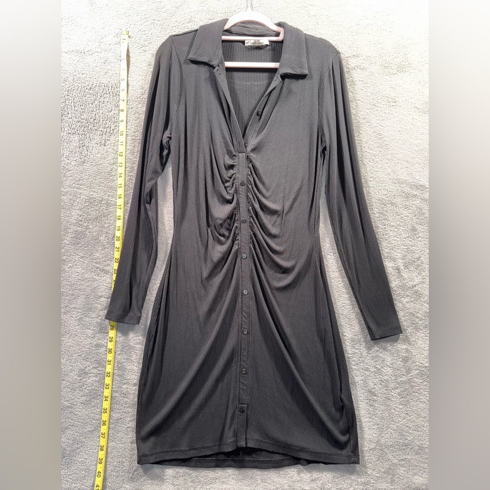 Black Abercrombie & Fitch Button-Up Dress